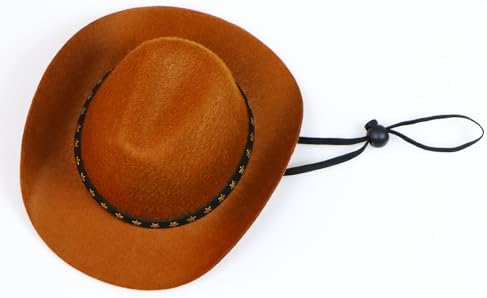 Dog Cowboy Costume, Dog Halloween Costumes Halloween Pet Dogs Cowboy Hat with Bandana Scarf for Small Medium Large Dogs Pets (Brown, Large) - Image 7