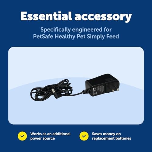 PetSafe Simply Feed Power Adaptor for Automatic Dog and Cat Feeder, Black