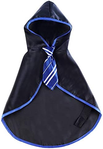 Halloween Dog Costume Wizard Pet Shirt Funny Cat Clothes for Dogs Cats Clothing Outfits with Glasses (Small,Blue) - Image 4