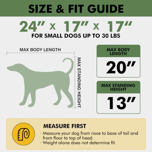 Veraste 24 x 17 x 17 in 4-Door Collapsible Soft-Sided Mesh Dog Crate, Green
