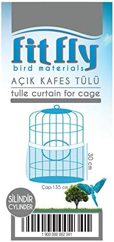 Cylinder Bird Cage Seed Catcher Mesh Max 53" Circumference, Elegant Stlish Pocket Syle Seed Catcher Covers Underneath The Cage