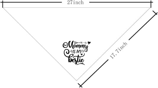 Dog Bandana, Mommy is My Bestie, Dogs Scarf Classical Printing, Dogs Scarf Accessories, Doggy Kerchief Pet Kerchief, Christmas Birthday Thanksgiving Doggy Gift B01