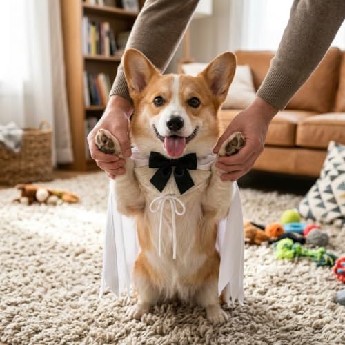 Halloween Ghost Dog Costume, Halloween Funny Outfit for Small Medium Large Pets(M) - Image 3