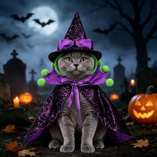 EXPAWLORER Halloween Witch Costume for Cat & Small Medium Dog - Image 7
