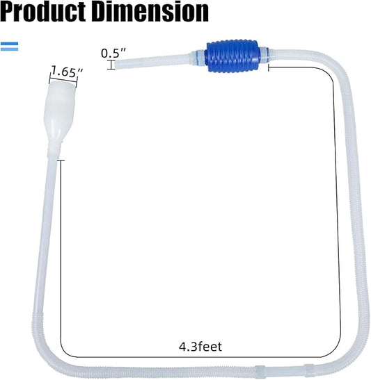 AQUANEAT Aquarium Vacuum Siphon, Fish Tank Water Changer, Gravel Cleaner, Hand Pump