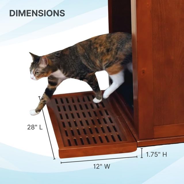 Refined Self Cleaning Litter Box Cabinet-Litter Catch Smoke