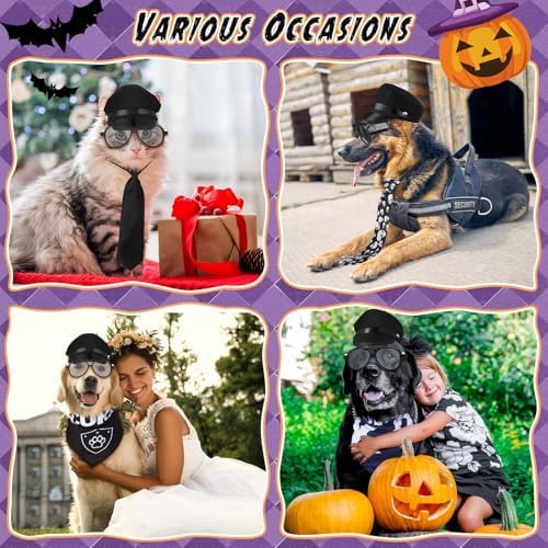 Huhumy 9 Pcs Dog Police Costume Accessory Set for Halloween - Image 7