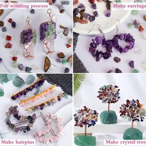 YATOJUZI Colorful Agate 1LB Aquarium Gravel Rocks Mix-color Bulk Wholesale Tumbled Crystals Stone Chips Crushed Reiki Energy Balancing Gemstones For Planter Vase Filler Fountain Fish Tank Potted Decor