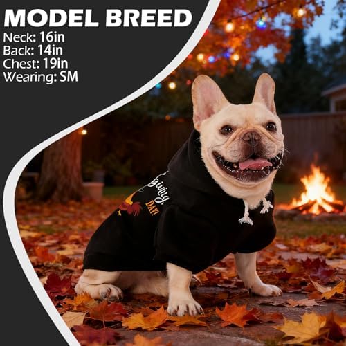 EXPAWLORER Dog Hoodies for Small Medium Large Dogs,Thanksgiving Turkey M - Image 7