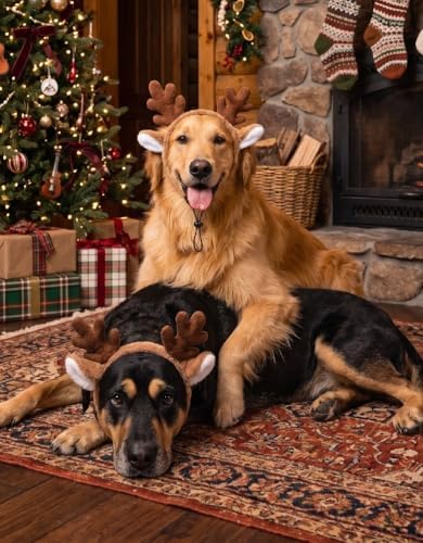 Dog Antlers Costume Dog Costume Dog Reindeer Antlers Dog Christmas Costume - Image 7