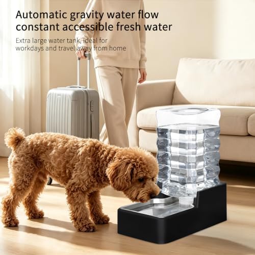 RIZZARI 8L Dog Water Dispenser: Leak-Proof Gravity Refill Waterer