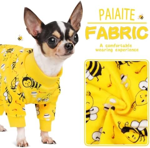 Paiaite Dog Pajamas Onesie: Comfortable Four-Legged Apparel for Small, Medium, & Large Dogs, Polyester Material for Comfort, Wrinkle Resistance, Moisture Wicking, Stretchiness Cute Bee Sky Blue 4XL - Image 7