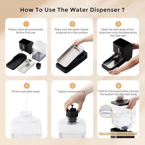 ZOMISIA 3 Gallon Automatic Dog Water Dispenser Gravity Extra Large Capacity