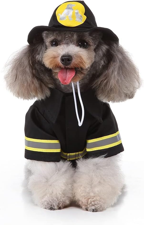 Firefighter Dog Costume Halloween Pet Fireman Halloween Cosplay Costumes - Image 7