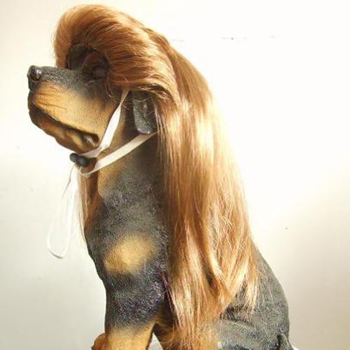 Tangpan Dog Pet High Temperture Wire Wig (Gold Lady) - Image 2