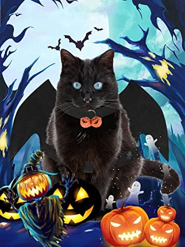 Halloween Dog Bat Wings Costume, Pet Halloween Cosplay Party Dress Up Costume for Small Dogs and Cats(S) Black - Image 7