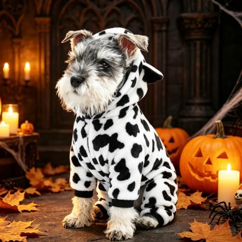 Dog Cow Costume Dog Halloween Costume Milk Cow Style Jumpsuits Hoodie - Image 7