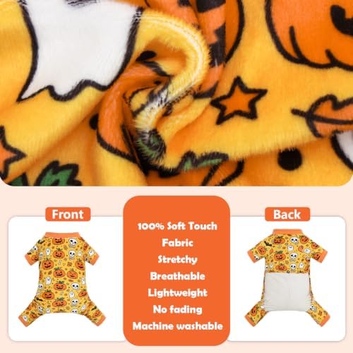 CuteBone Small Dogs Outfit Soft Puppy Onesies Pjs Halloween Dog Pajamas Pet Coat Cat Apparel Comfy Doggie Jumpsuit Bodysuit for All Seasons P347XS - Image 5