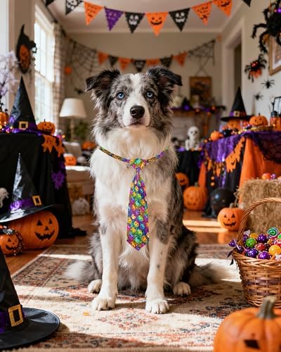 PET SHOW 10 Pack Halloween Dog Ties Neckties XL for Extra Large Dogs - Image 6