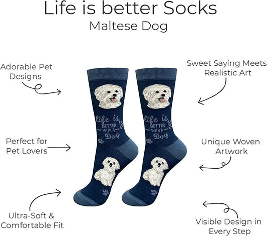 E&S Pets Pet Lover Socks - Dog & Cat Socks - Unisex Novelty Gifts