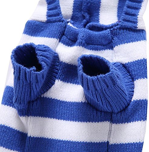 S-Lifeeling Red and White Striped Dog Sweater Holiday Halloween Christmas Pet Clothes Soft Comfortable Dog Clothes - Image 6