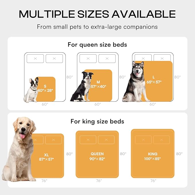 Luciphia Waterproof Pet Blankets for Couch Sofa Bed Cover Cat Liquid Pee Proof Washable Soft Fluffy Large Dog Blanket Reversible Furniture Protection Puppy Grey Bone Thicken X-Large(85" x 57")