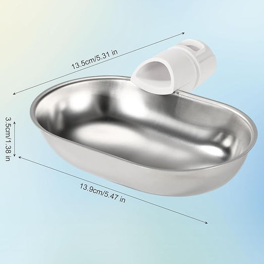 Smart Pet Water Fountain, Stainless Steel Automatic Pet Water Dispenser Wastewater Separation Feeding Watering Bowl for YSJ250424US for Cats and Small Dogs (Silver)