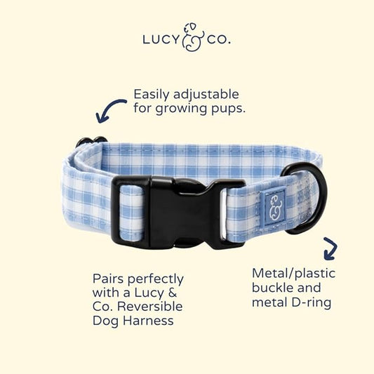 Lucy & Co. Silly Goose Dog Collar, Adjustable Durable Dog Collar with Cute Print, Medium
