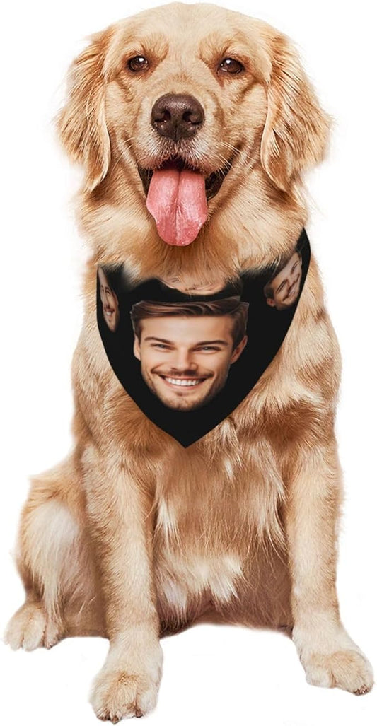 Custom Dog Bandana for Cat Dog Pet Add Your Design Personalized Neckwear Bandanas with Your Text Logo Image Customized Pet Scarf Funny Gifts Style 07