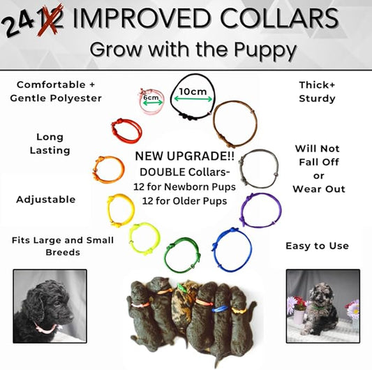 Puppy Whelping Supplies 64 Piece Puppy Whelping Kit for Puppies Birth Pregnant Dog Birthing Supplies Newborn Collars for Litter Bottles for Nursing
