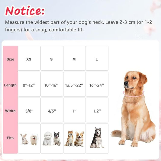 Strawberry Dog Collar, Cute Pink Dog Collars for Medium Dogs, Sweet Fresh Style Pet Collar Medium Dog Collars, Puppy Collar with Quick Release Buckle for Girl Boy Dog-M