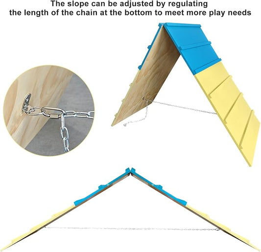 Dog Agility Equipment for Small & Medium Dogs, Puppy Agility Course Backyard Set A-Frame, Pony & Lamb Jumping Obstacle Course Ramp & Playground