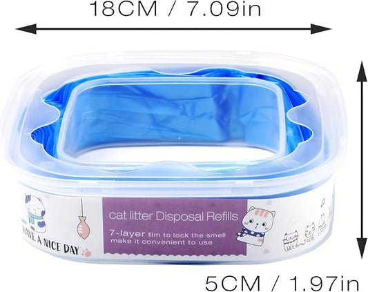 9 Pack Cat Litter Refills Compatible Bag Compatible with Your Genie Litter Refill(Included One Refill Cartridge)