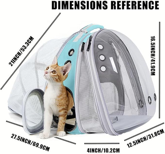 Dual Expandable Cat Backpack Carrier, Fit up to 20 lbs, Expandable Pet Carrier Backpack for Large Fat Cat and Small Puppy
