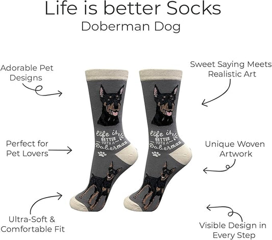 E&S Pets Pet Lover Socks - Dog & Cat Socks - Unisex Novelty Gifts