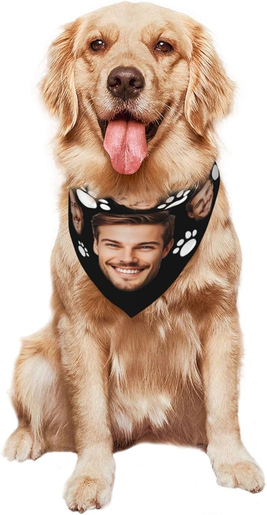 Custom Dog Bandana for Cat Dog Pet Add Your Design Personalized Neckwear Bandanas with Your Text Logo Image Customized Pet Scarf Funny Gifts Style 05