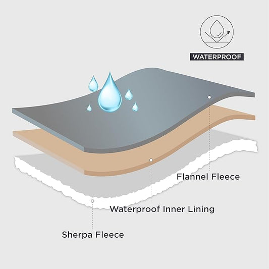 Bedsure Waterproof Dog Blankets for Small Dogs - Small Cat Blanket Washable for Couch Protection, Sherpa Fleece Puppy Blanket, Soft Plush Reversible Throw Furniture Protector, 25"X35", Light Green