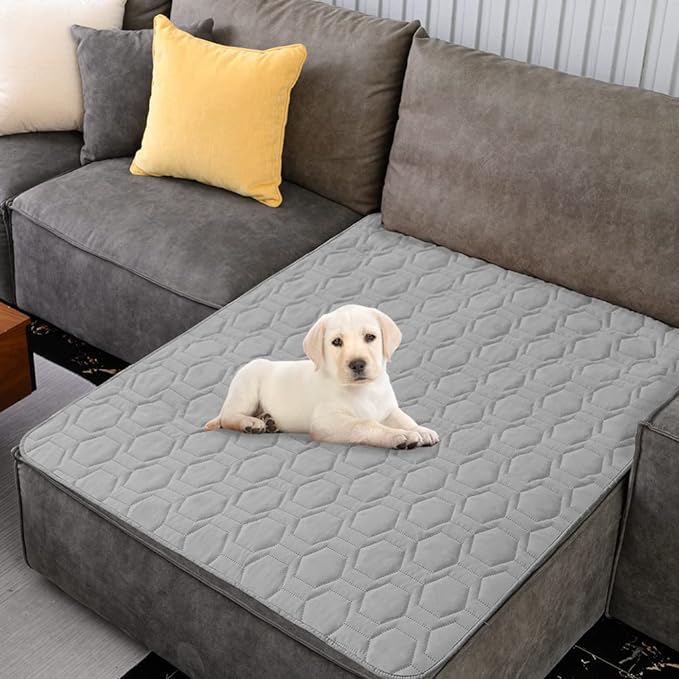 Waterproof and Non-Slip Dog Bed Cover and Pet Blanket Sofa Pet Bed Mat ,car Incontinence Mattress Protectors Furniture Couch Cover for Most Cats Dogs,Pets(30x70-Light Grey)