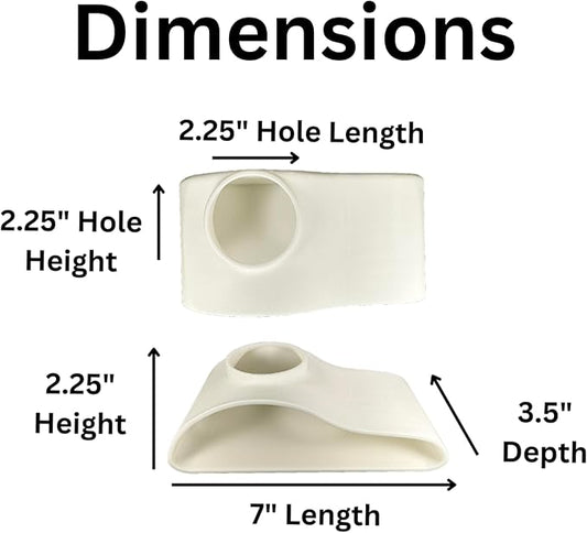 Aquarium Underground Tunnel Cave Natural Curve | Viewing Fish & Shrimp Under Gravel Tunnel | Fish Tank Decor Decoration Hideout Perfect for Corydora Catfish, Kuhli Loach, Clown Loach, Pleco (White)