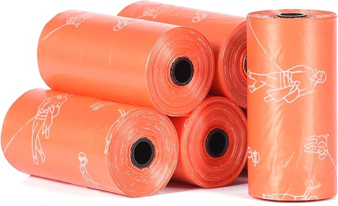 Glad for Pets Heavy Duty Dog Poop Bags, Leak Resistant Dog Waste Bags with Fun Print for Easy Cleanup on Walks, Strong Tear Resistant Pet Waste Bags, Tropical Breeze Scent, 90 Count - 6 Pack