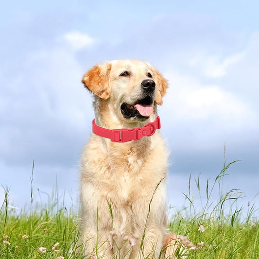 Waterproof Dog Collar Soft Rubber Dog Collar with Safety Buckle Adjustable Pet Collars for Small Medium Large Dogs