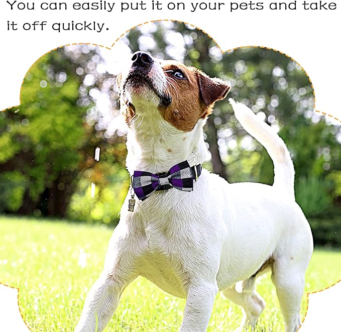 PET SHOW 10 Pack Small Dogs Collar Bowties Attachment Charms for Puppies Cats Embellishment Collars Accessories Bows Ties for Birthday Parties Holiday Wedding Supplies