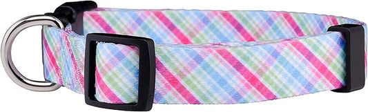 Native Pup Easter Dog Collar, Cute Spring Gift for Puppies, Pink Pastel, Eggs, Chicks, Bunny Adjustable for Small, Medium, Large Breeds (Pastel, Large)