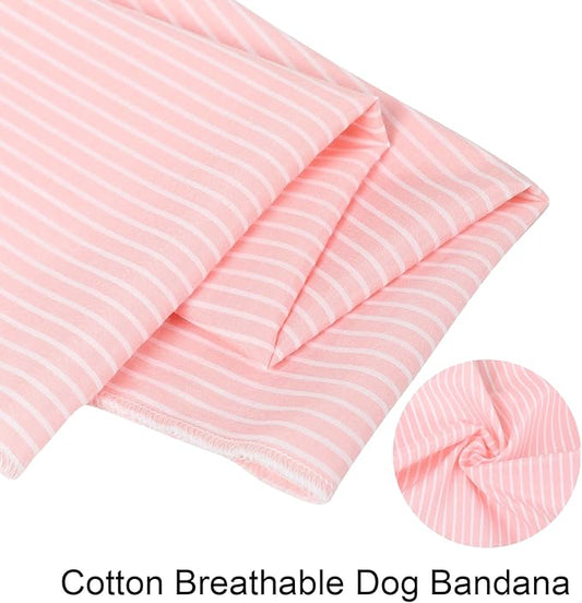 ARING PET Summer Dog Bandana-Cute Pink Dog Bandanas, Comfortable Pet Scarf Dogs Triangle Bibs for Small to Large Girl Dogs and Cats