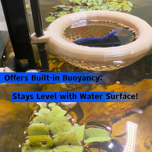 Fish Tank Floating Betta Hide,Betta or Shrimp Burrows and Hammock, Fish and Shrimp Feeder,Multifunctional Aquarium Accessories,Anchorable Location (Wood)