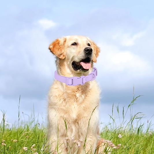 Waterproof Dog Collar Soft Rubber Dog Collar with Safety Buckle Adjustable Pet Collars for Small Medium Large Dogs