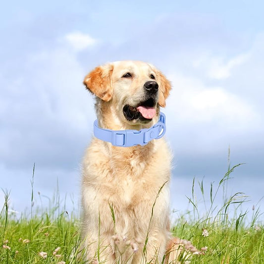 Waterproof Dog Collar Soft Rubber Dog Collar with Safety Buckle Adjustable Pet Collars for Small Medium Large Dogs