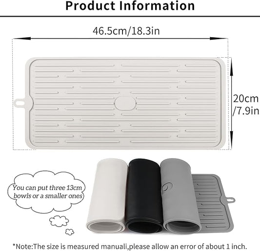 Ptlom Pet Placemat for Dog and Cat, Anti-Slip Waterproof Dogs Feeding Mat Prevent Food and Water Overflow, Bowl Mats Suitable for Medium and Small Pets, Cream, Silicone