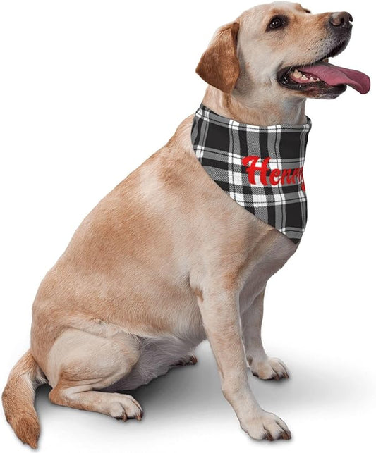 Custom Pet Scarf Personalized Dog Bandana with Name Personalized Add Your Text Bibs Triangle Head Scarfs Gift for Small Medium Large Dogs Cats Baby Puppy Pets Accessories
