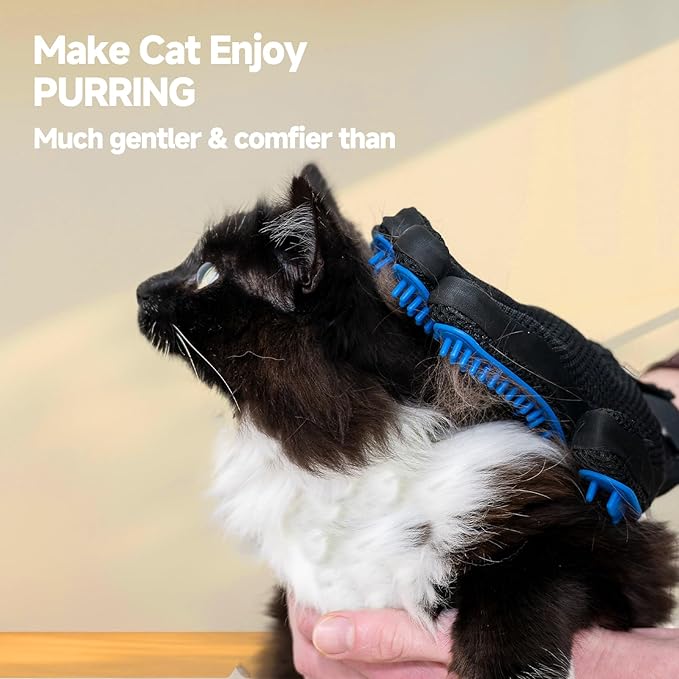 3 PCS Pet Hair Removal Glove and Pet Grooming Glove Kit for Cats & Dogs, Pet Hair Gloves & Dog Washing Gloves ,Reusable Magic Brush Pet Hair Remover Tool for Laundry,Carpet,Car Seat,Couch